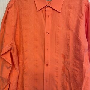 Ted Baker size 5 long-sleeved embroidered men’s shirt with French cuffs.